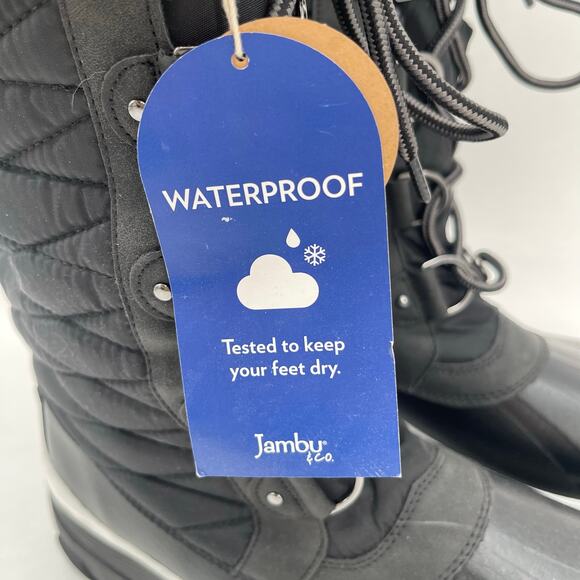 JBU JAMBU & CO Lorina Boots Size 10 Faux Fur Black Waterproof Memory Foam NWT - Picture 7 of 14